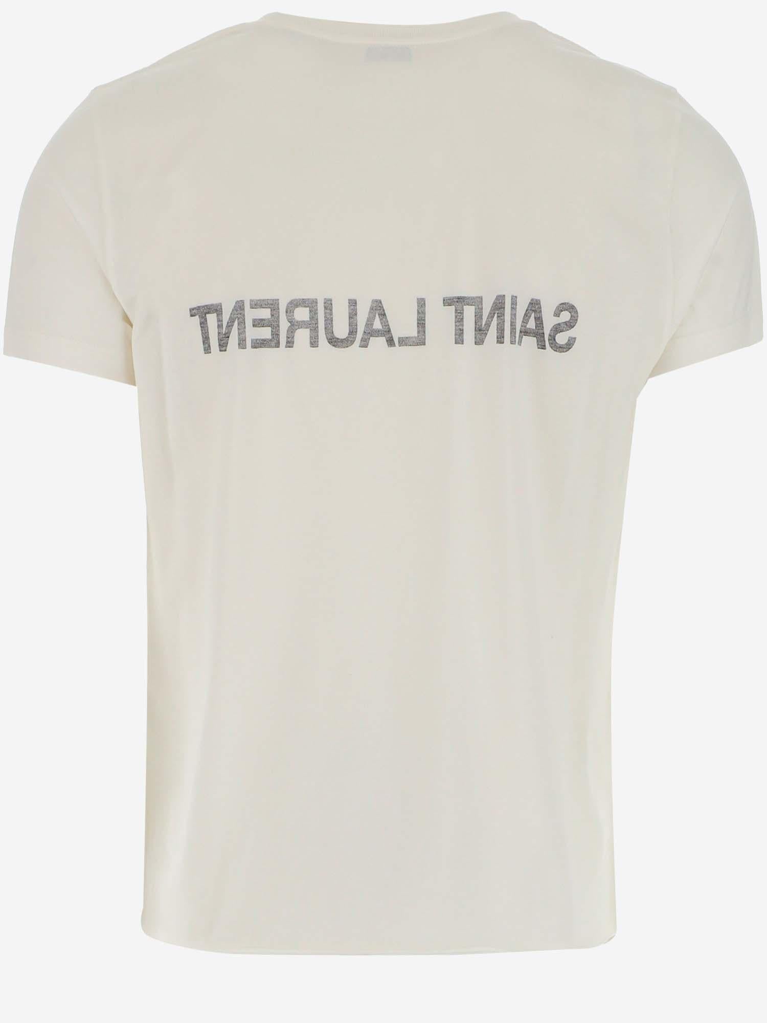 T-SHIRT IN COTONE CON LOGO 663278 Y37AW9744 SAINT LAURENT 