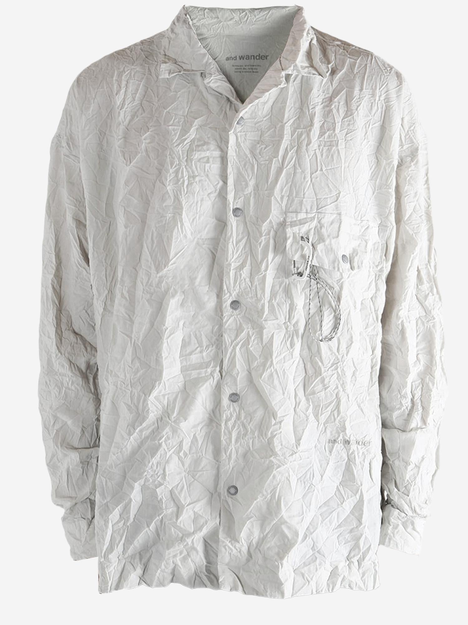 CAMICIA IN NYLON CON LAVORAZIONE INCRESPATA 5746183051 032 AND WANDER 