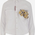 CAMICIA IN COTONE STRETCH CON LOGO S74DM0921 S39781100 DSQUARED2 