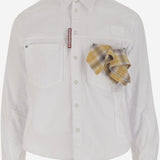 CAMICIA IN COTONE STRETCH CON LOGO S74DM0921 S39781100 DSQUARED2 
