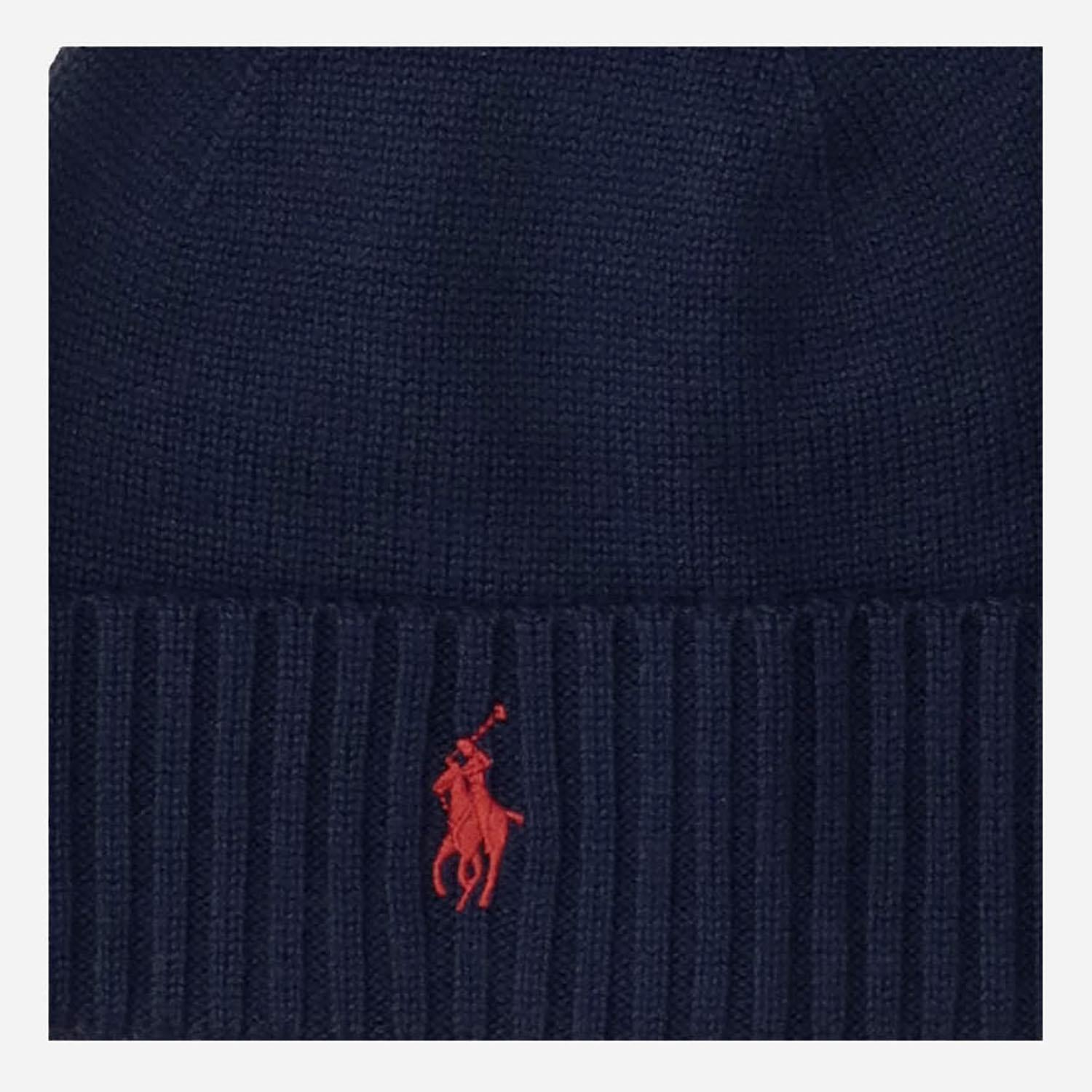 BEANIE IN LANA CON LOGO 710886137 002 POLO RALPH LAUREN 