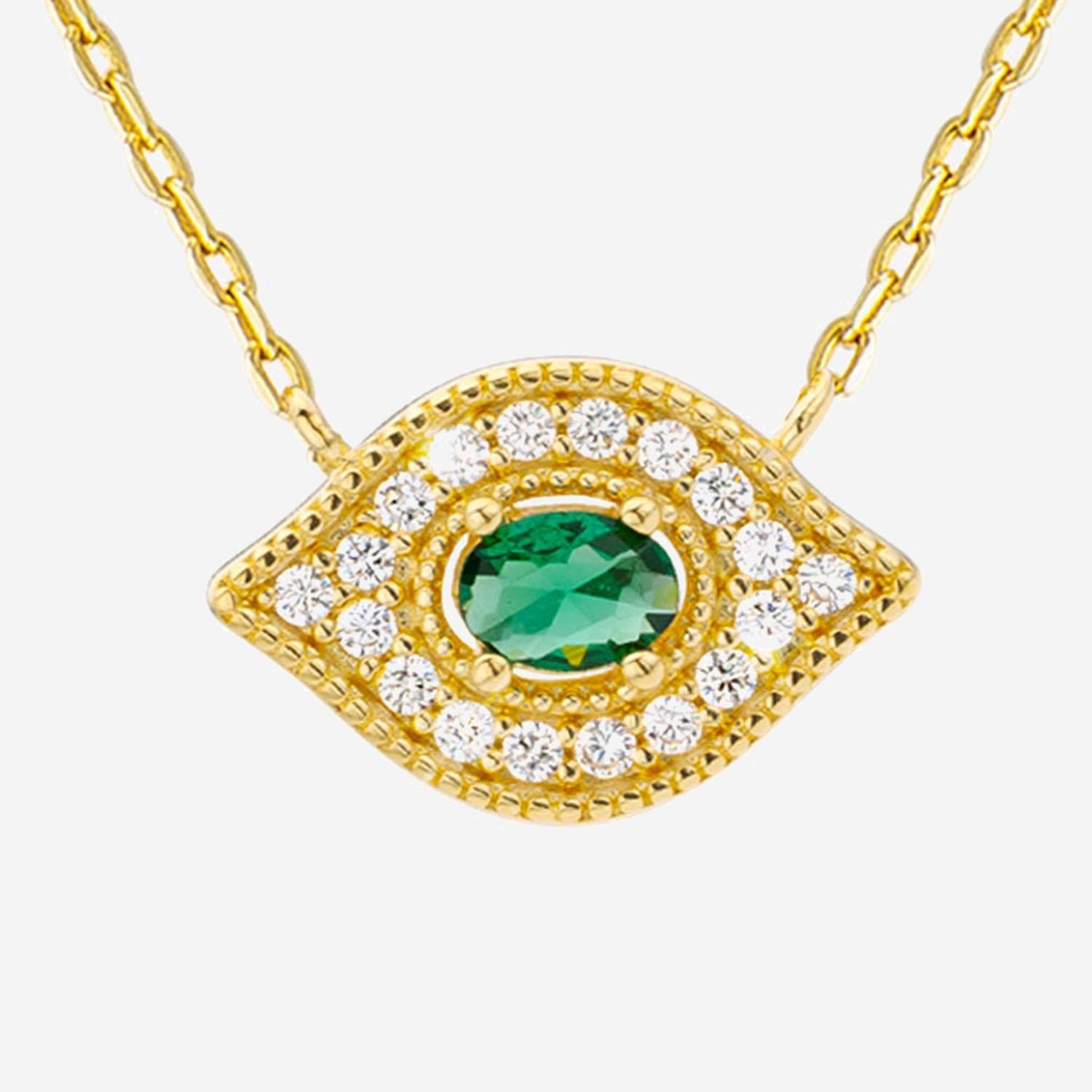 collana  GREEN MAJESTIC EYE CO429G GOLD MYA BAY 