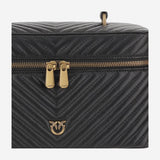 BORSA VANITY IN PELLE CON MOTIVO TRAPUNTATO 106348 A0GKZ99Q PINKO 