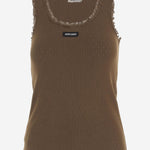 CANOTTA IN COTONE CON LOGO MT2205 19DFF0324 MIU MIU 