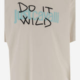 T-SHIRT IN COTONE CON STAMPA 80OAHT09 CJ500004 JUST CAVALLI 