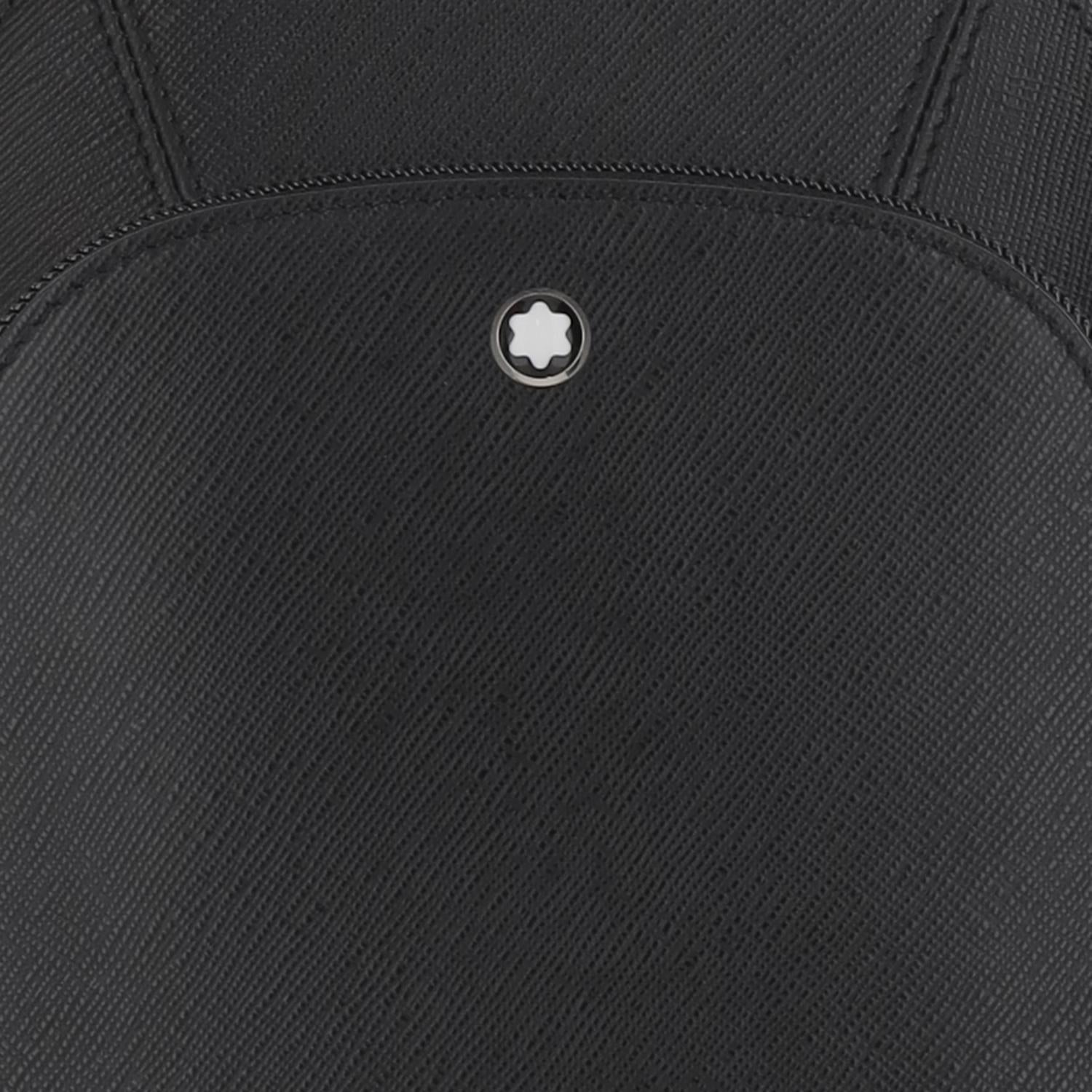 Borsa a tracolla sartoriale in pelle texturizzata 199368 BLACK MONTBLANC 