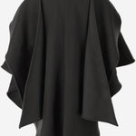 CAPPA IN LANA E CASHMERE CON TASCHINI A FILETTO C008 DFWOBLACK NICCOLO PASQUALETTI 