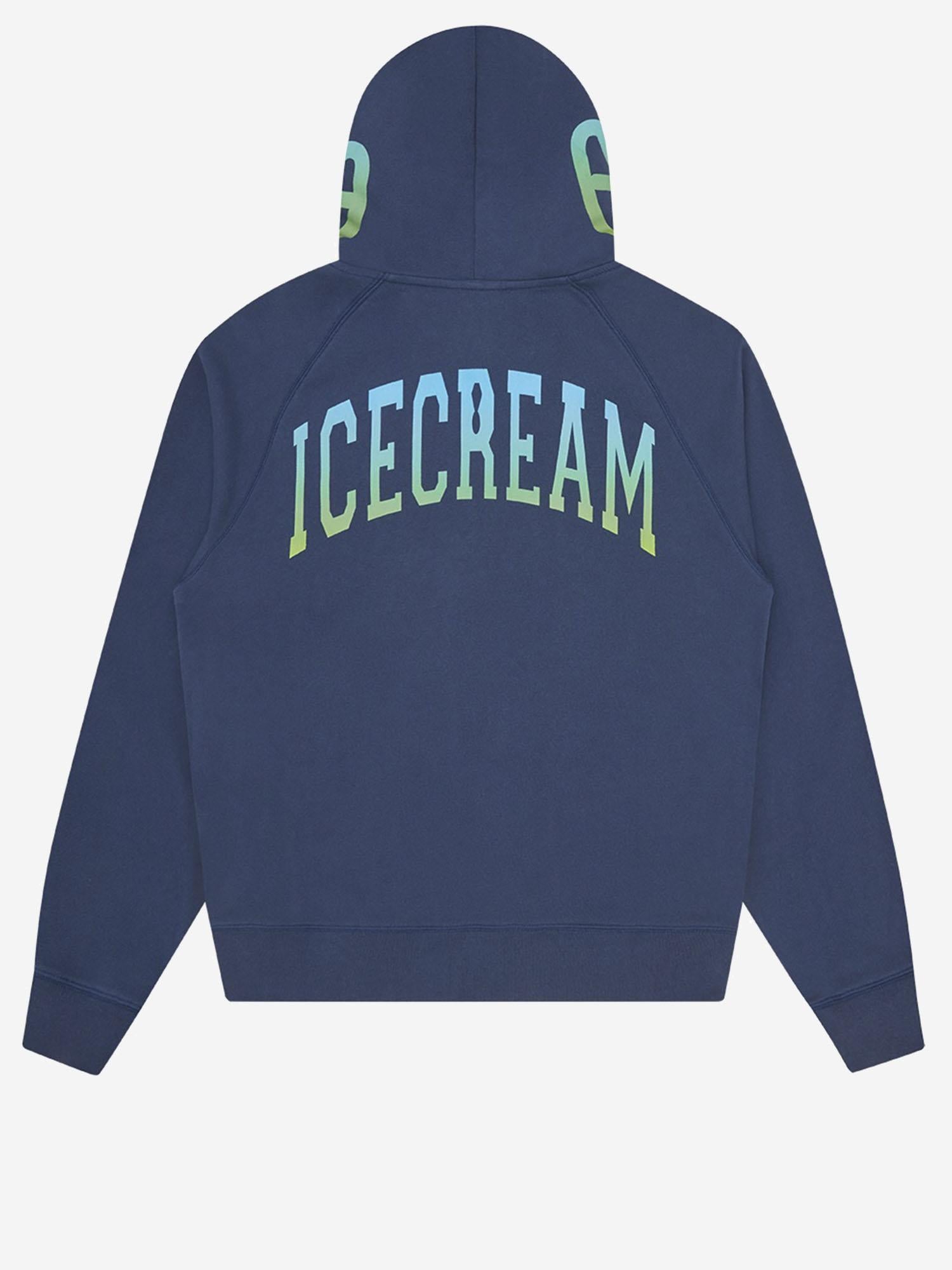 FELPA GRADIENT SMILEY IN COTONE CON LOGO IC25344 NAVY ICECREAM 
