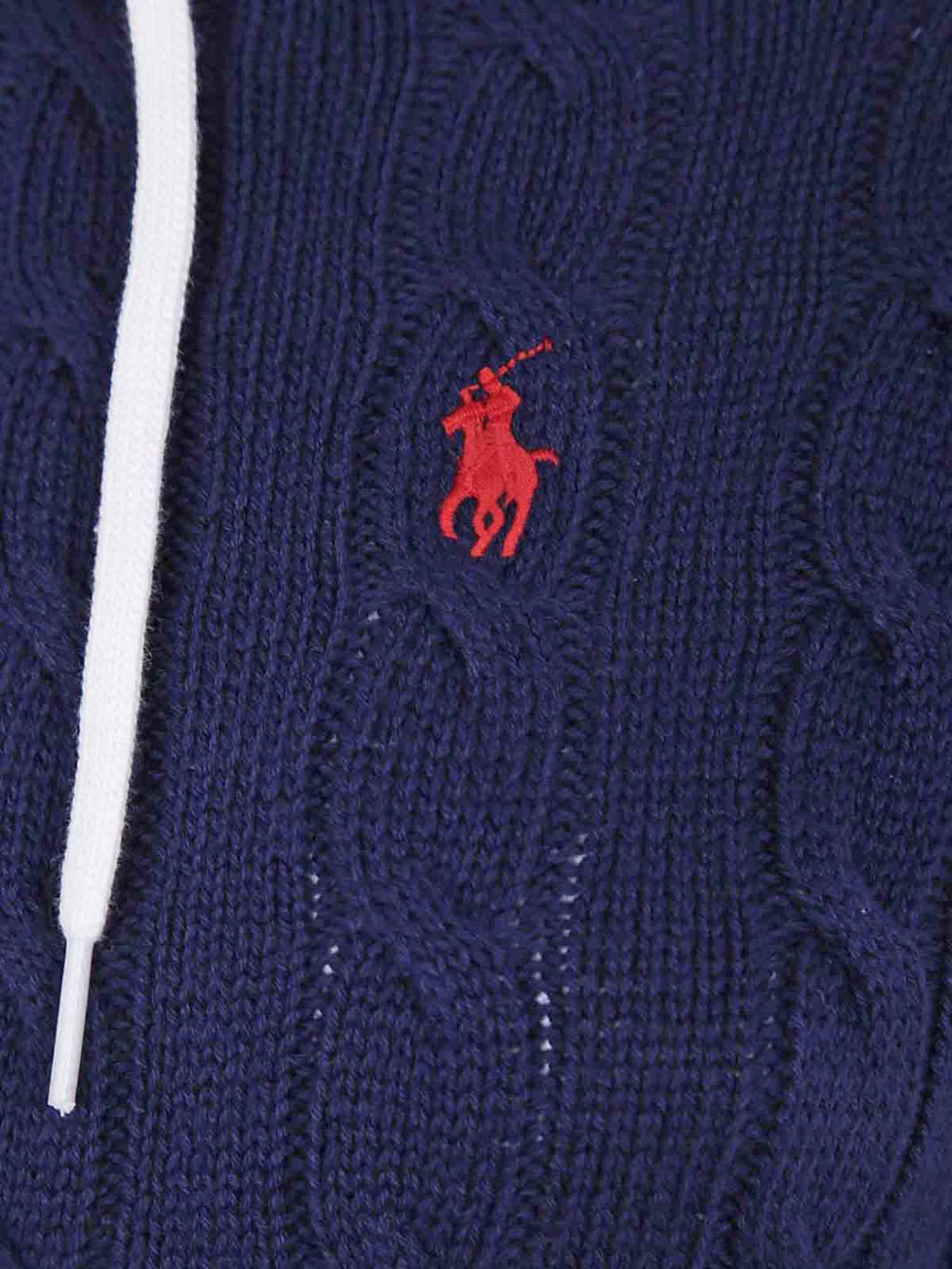FELPA IN COTONE CON LAVORAZIONE A TRECCE 211959124 001 POLO RALPH LAUREN 