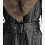CAPPOTTO ESTELLA IN PELLE SINTETICA CON DETTAGLI IN PELLICCIA 66554 802489985 STAND STUDIO 