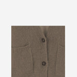 CARDIGAN IN CASHMERE D229WS BROWNMOULINE OLIVER LATTUGHI 