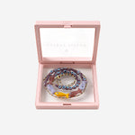 Collana in tessuto e perle di vetro FISHGLASSBEAD PINKPURPLE SORBET ISLAND 