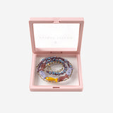 Collana in tessuto e perle di vetro FISHGLASSBEAD PINKPURPLE SORBET ISLAND 