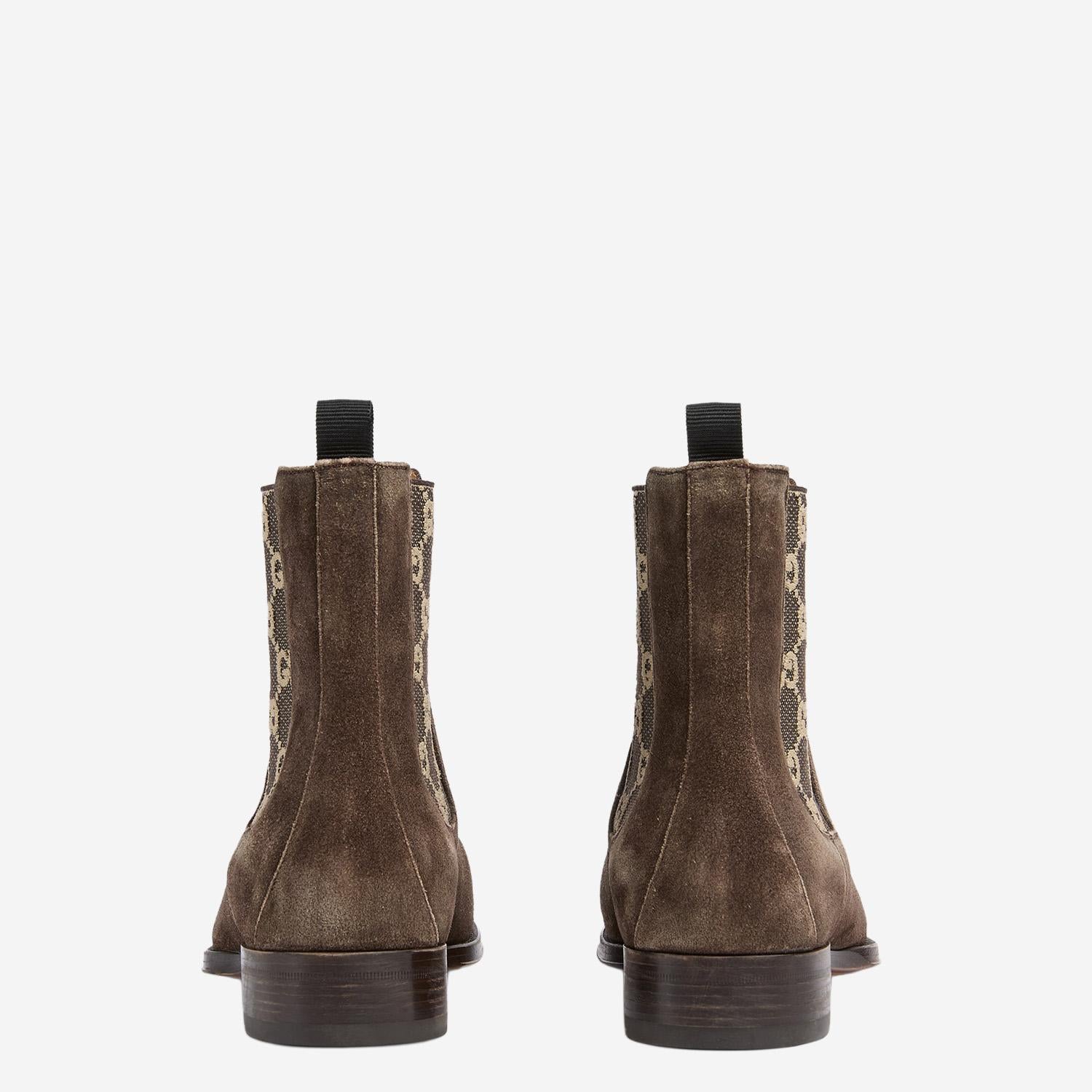 STIVALETTI IN SUEDE CON LOGO 864474 AAGGO2161 GUCCI 