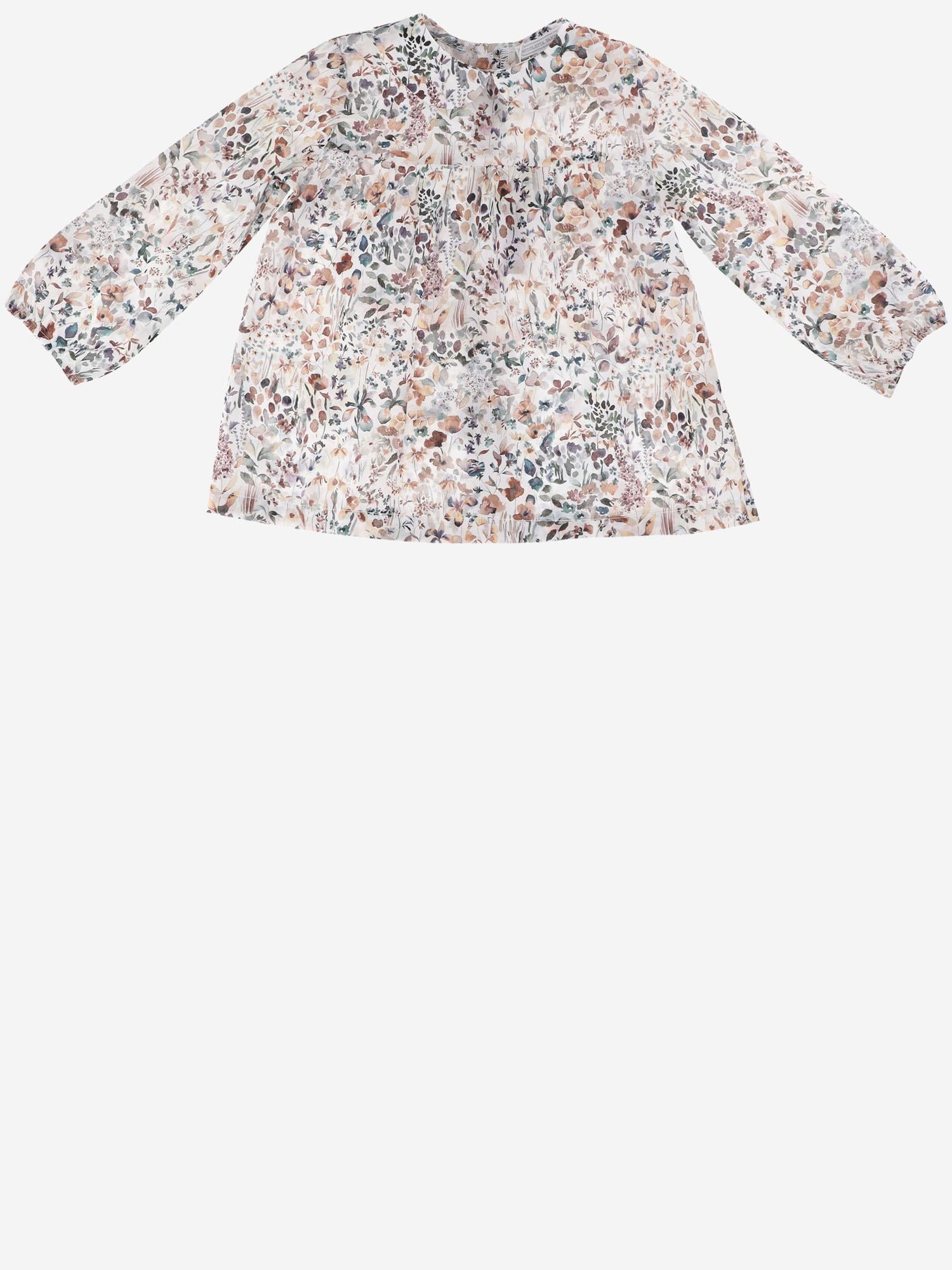 CAMICIA IN COTONE CON MOTIVO FLOREALE FIONA 508 NICOLETTA FANNA KIDS 