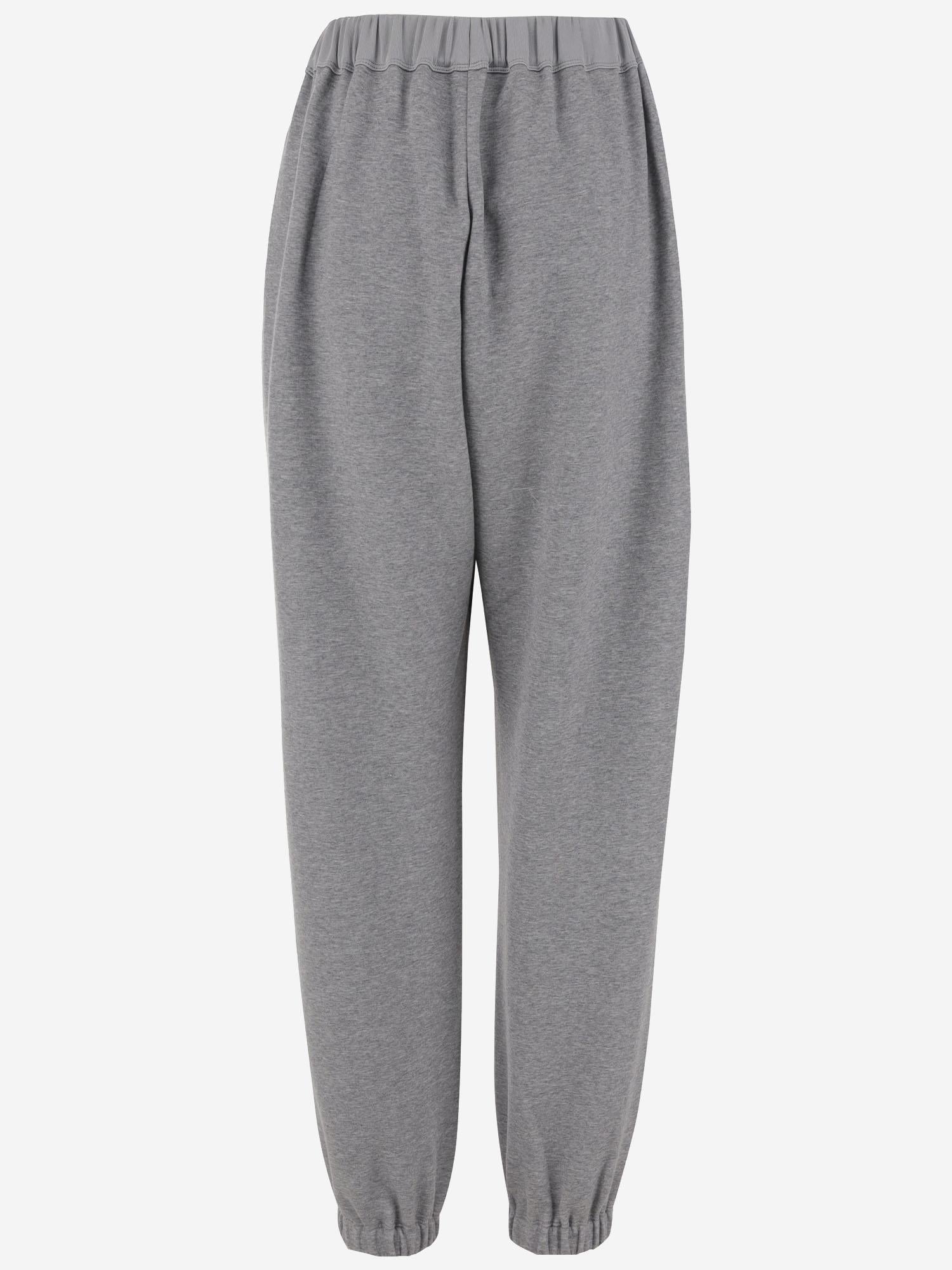 PANTALONI DA JOGGING IN MISTO COTONE 6252K21067 LIGHTGREYMELANGE CARVEN 