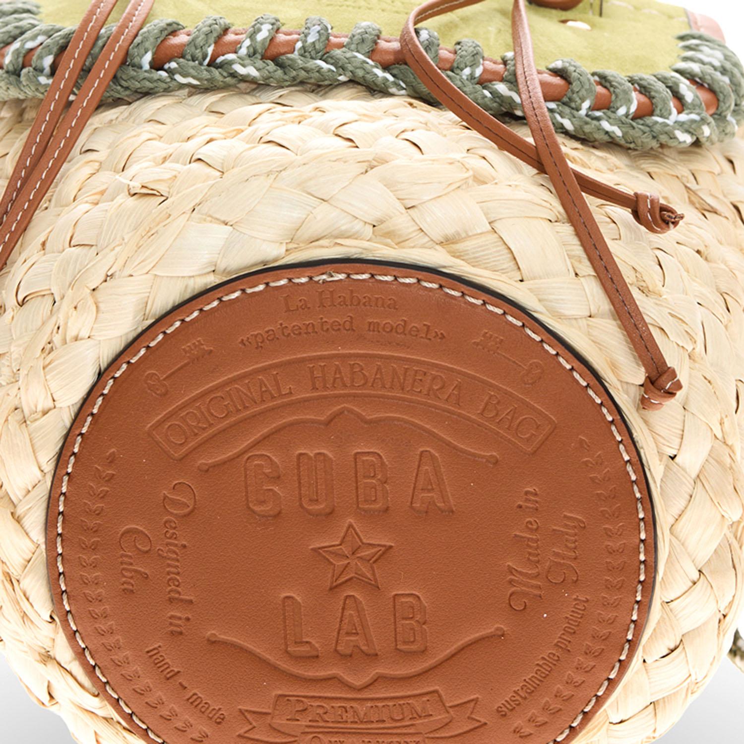 BORSA HABANERA IN PELLE E RAFIA HABANERATREK JUNGLE CUBA LAB 