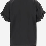 TOP CON VOLANT A MANICHE CORTE IN CRÊPE DE CHINE CH26SHT33005 001 CHLOE 