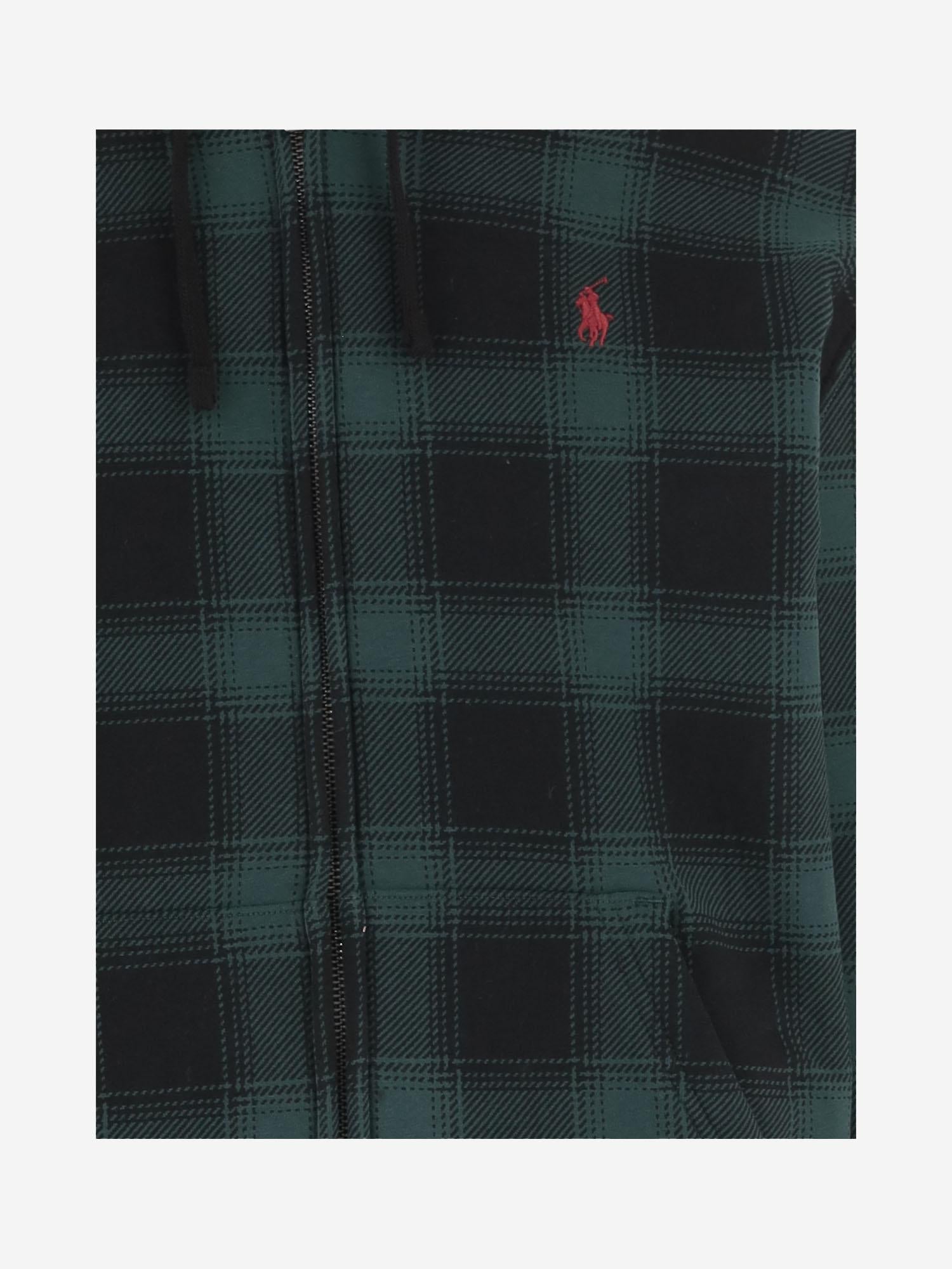 FELPA IN COTONE CON MOTIVO A QUADRI 710981464 001 POLO RALPH LAUREN 