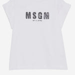 T-SHIRT IN COTONE CON LOGO S6MSJGTH070 001 MSGM KIDS 