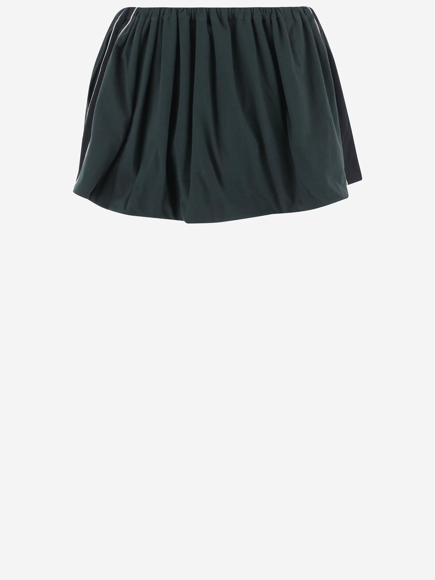 GONNA CORTA IN COTONE CON LOGO MJD232 182DF0R3V MIU MIU 