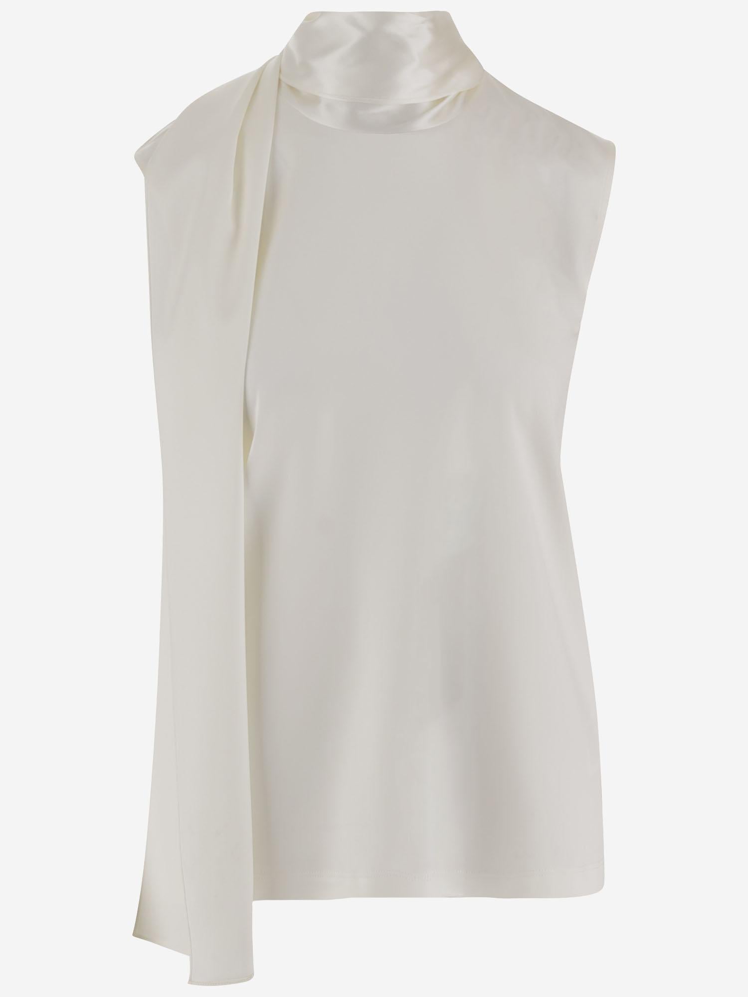 TOP IN RASO DI SETA STRETCH 871259 V6KR09000 BOTTEGA VENETA 