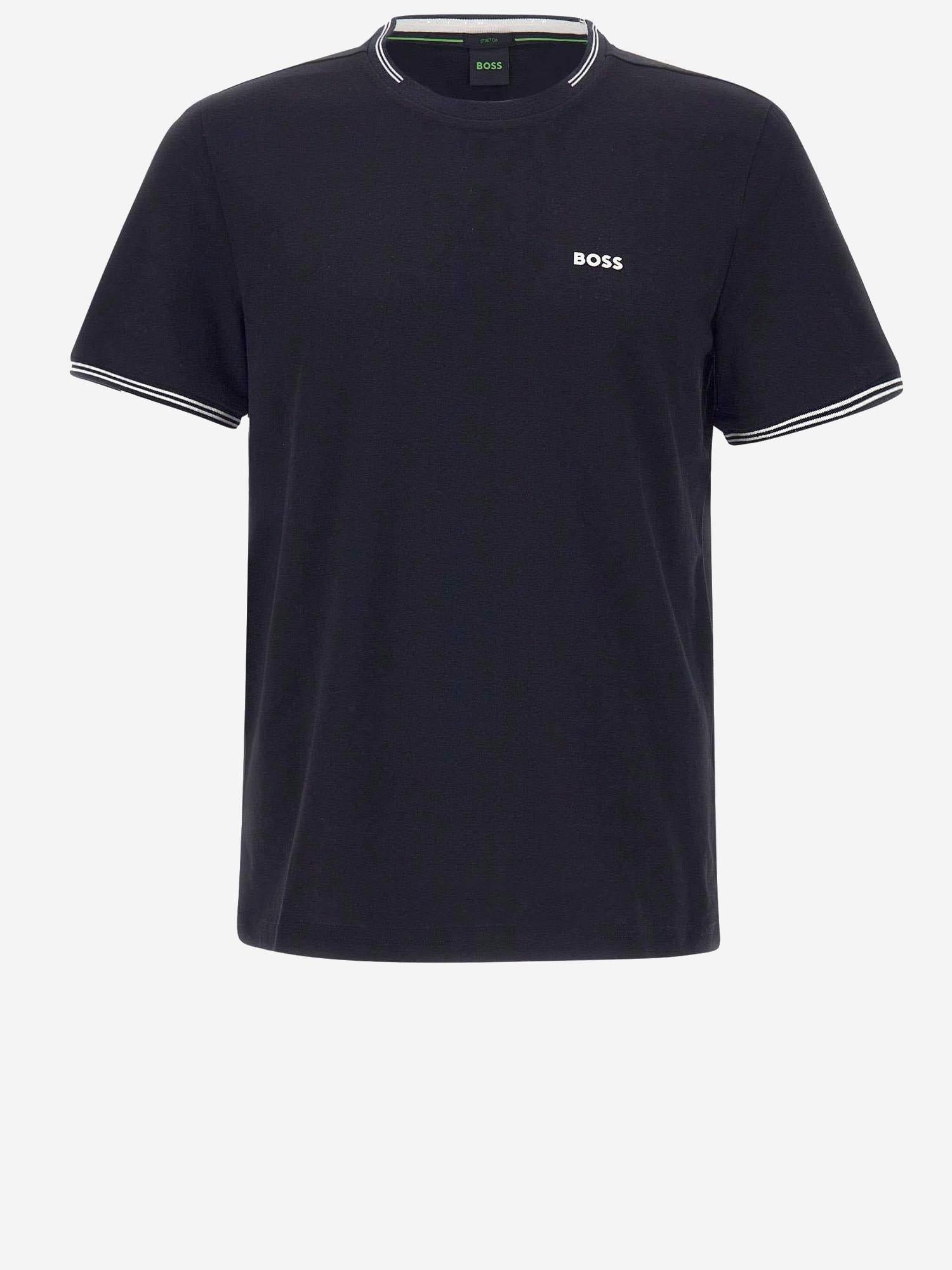 T-SHIRT IN COTONE STRETCH CON LOGO 50521245 402 HUGO BOSS 