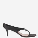 SANDALI ALEXANDRA IN RASO ALEXANDRATHONGSLIPPER 60BLACK AMINA MUADDI 