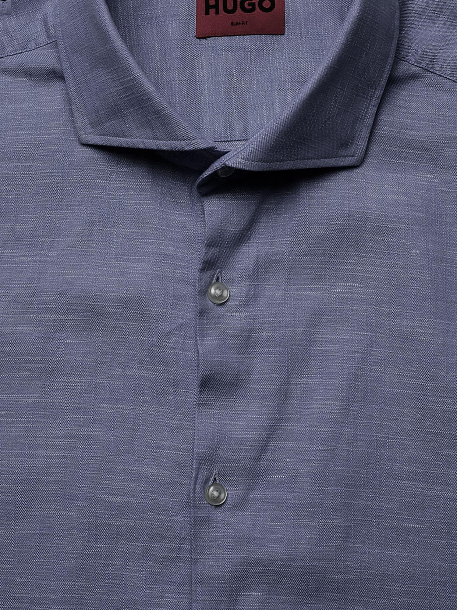 CAMICIA IN COTONE E LINO 50539775 413 HUGO BOSS 