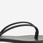 SANDALI IN PELLE CON STRASS BALOS NERO KIMA 