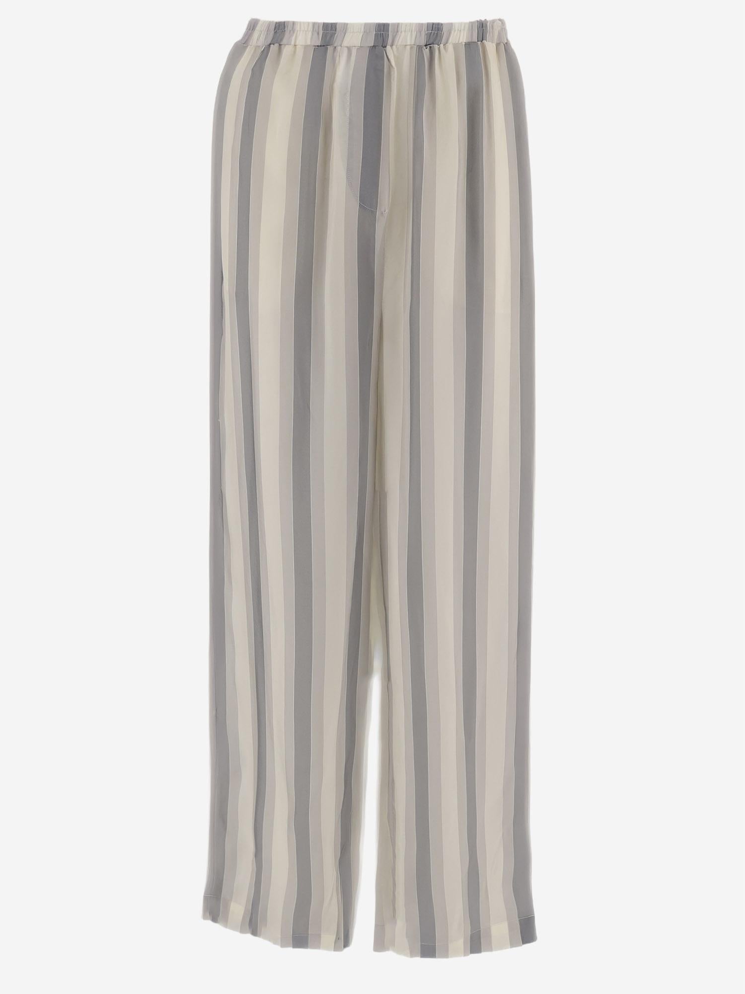 PANTALONI IN CUPRO CON MOTIVO A RIGHE PAFS21933 862 THE FRANKIE SHOP 