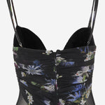 TOP IN NYLON STRETCH CON MOTIVO FLOREALE A544C215A F9905 BLUMARINE 