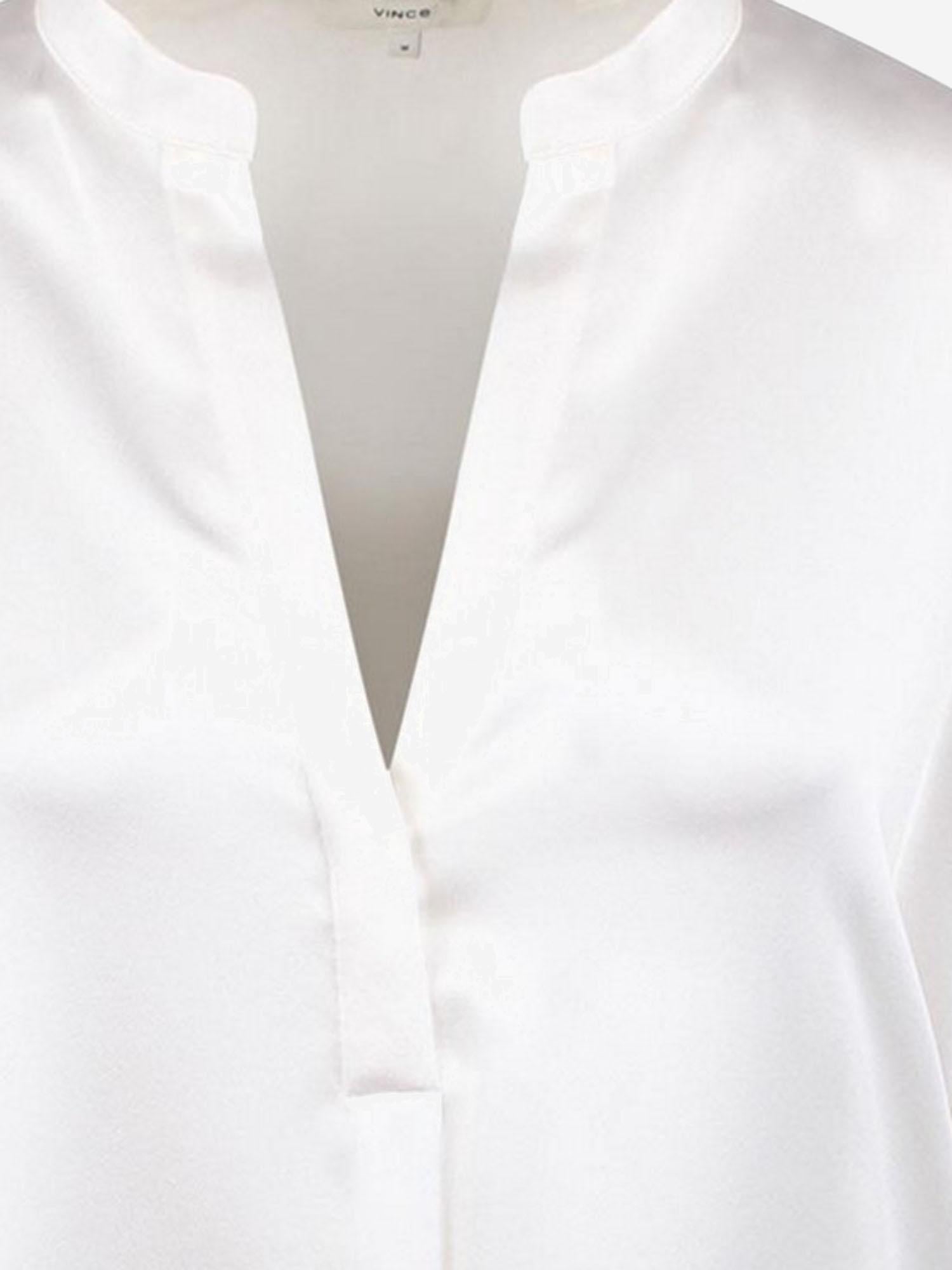 CAMICIA IN SETA CON SCOLLO A V VR84511926 137OWT VINCE 