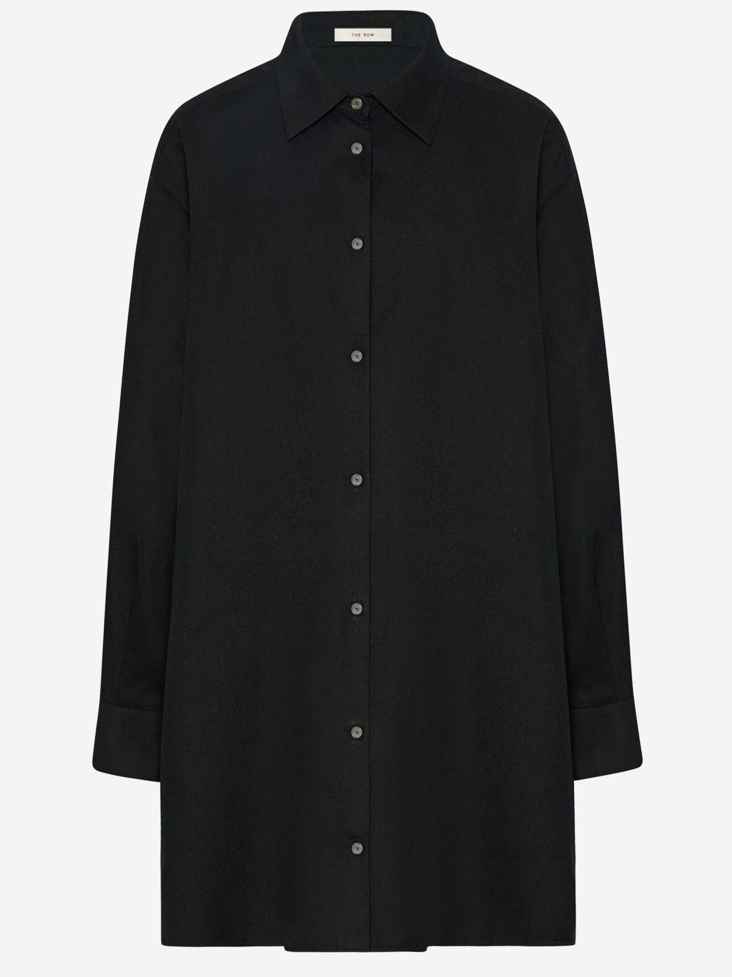 CAMICIA LUKA IN LANA VERGINE 5648W4084 BLK THE ROW 