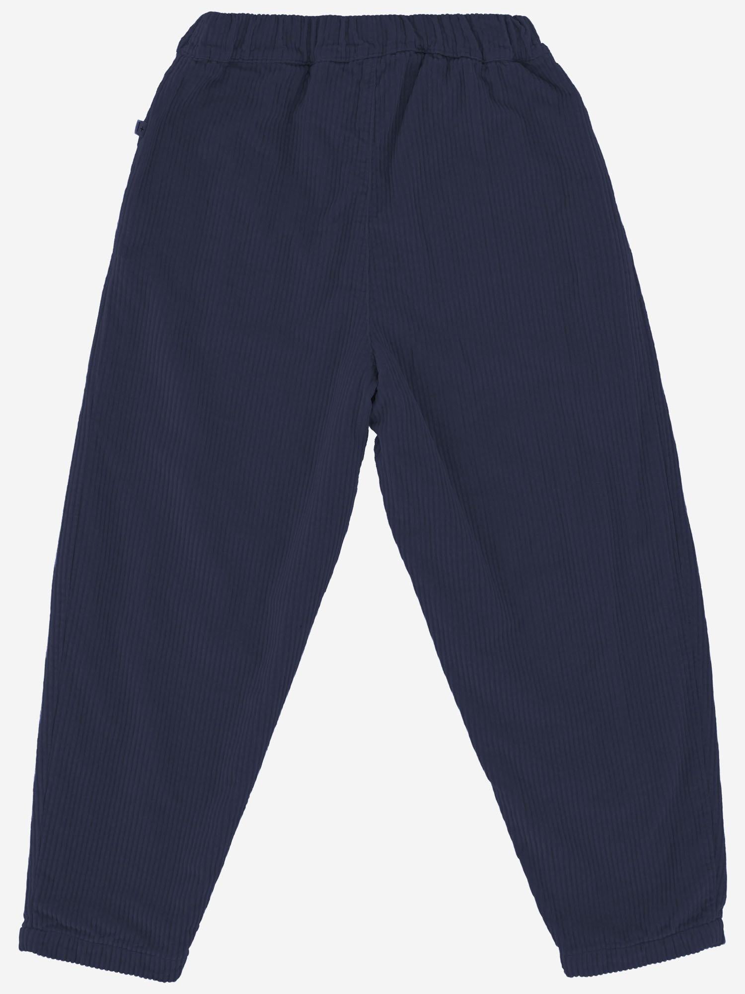 PANTALONI IN COTONE CON VOLANT DECORATIVO 25W150 DARKBLUE 1+ IN THE FAMILY KIDS 