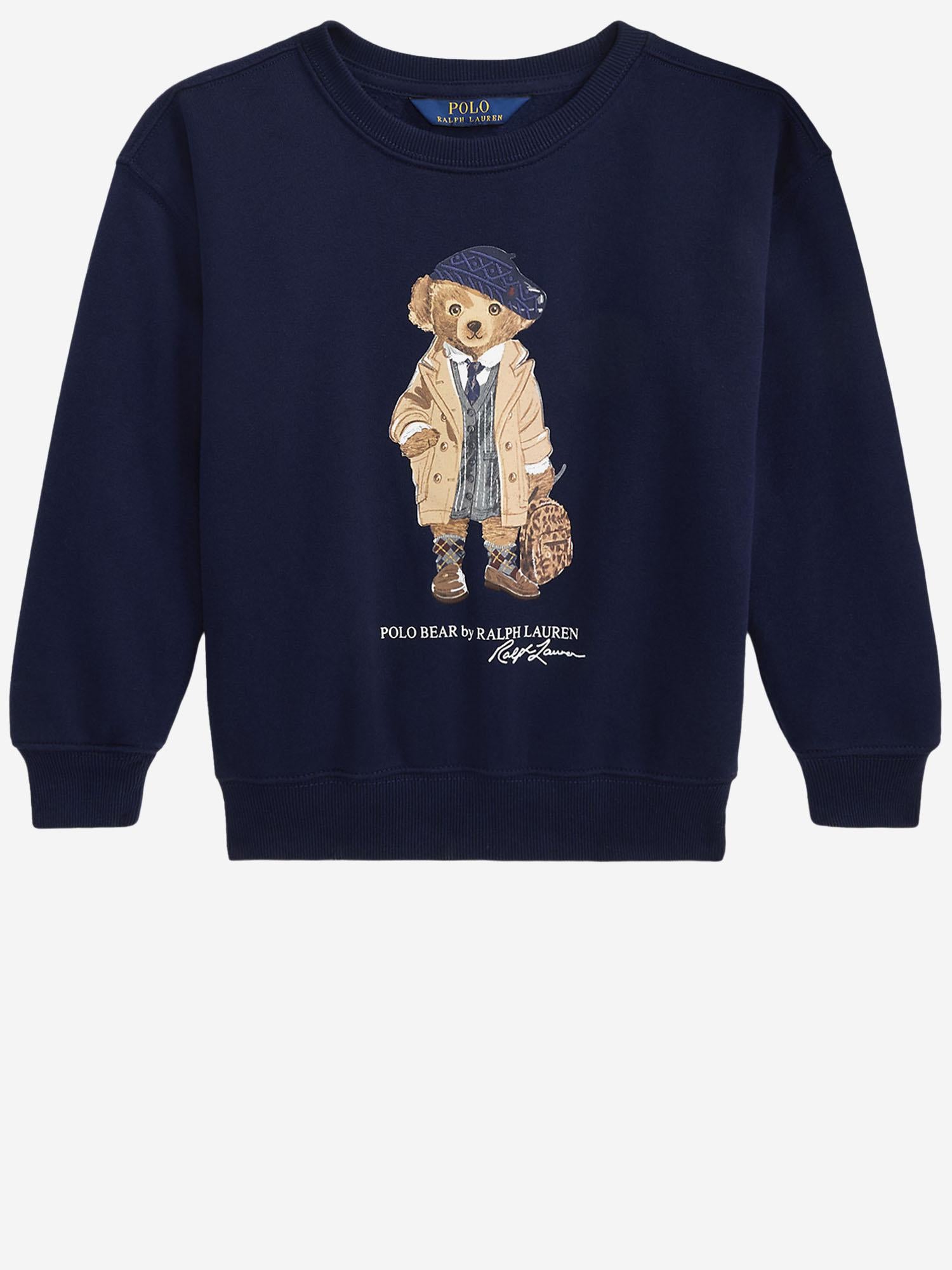 FELPA IN MISTO COTONE CON STAMPA POLO BEAR 312979037 001 POLO RALPH LAUREN KIDS 