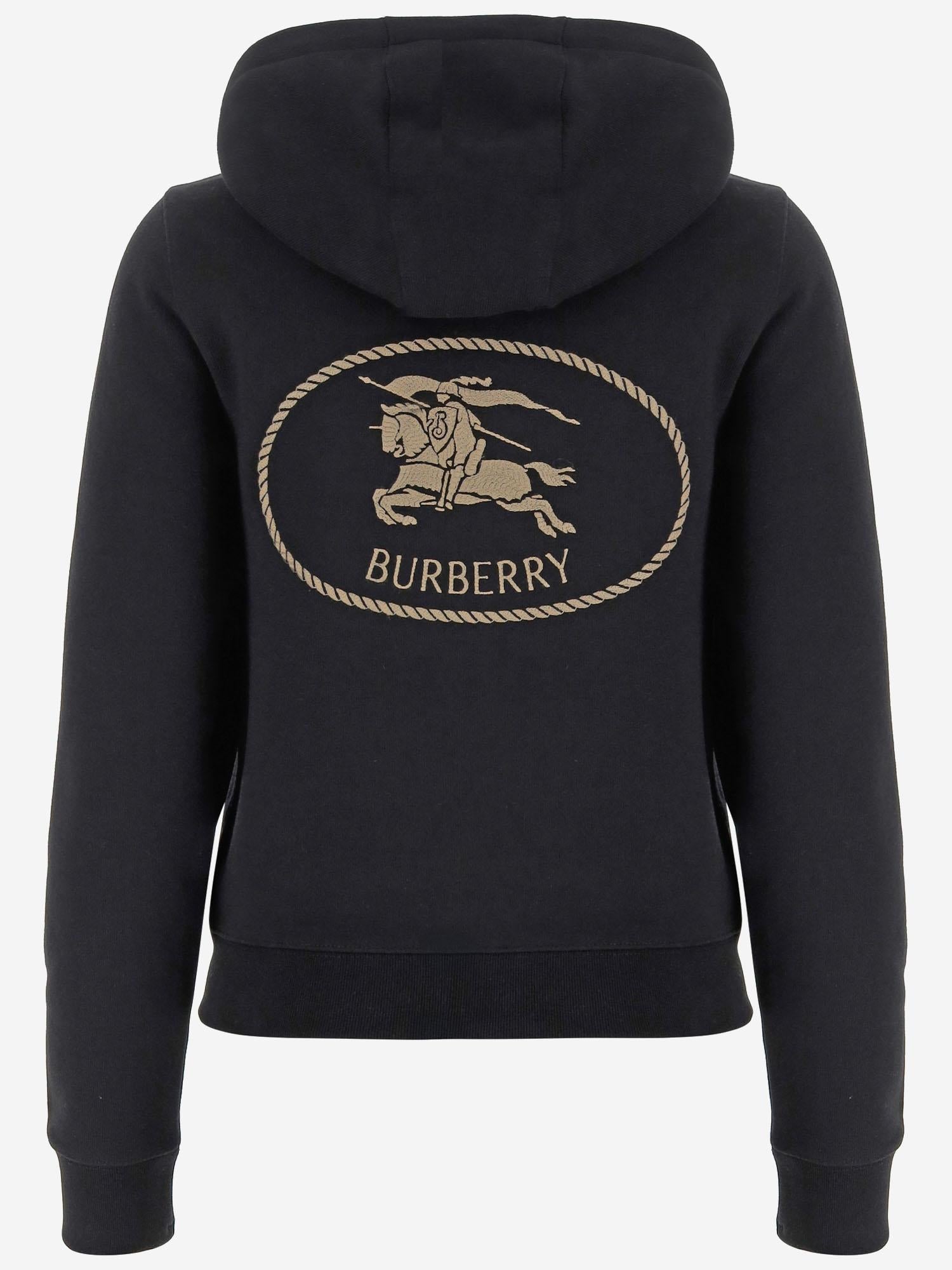 FELPA IN COTONE CON LOGO 8111669 BLACK BURBERRY 
