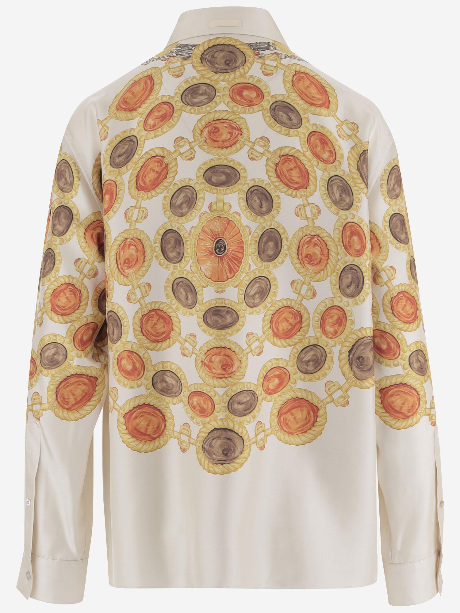 CAMICIA IN TWILL DI SETA CON STAMPA 1024221 1A180075K920 VERSACE 