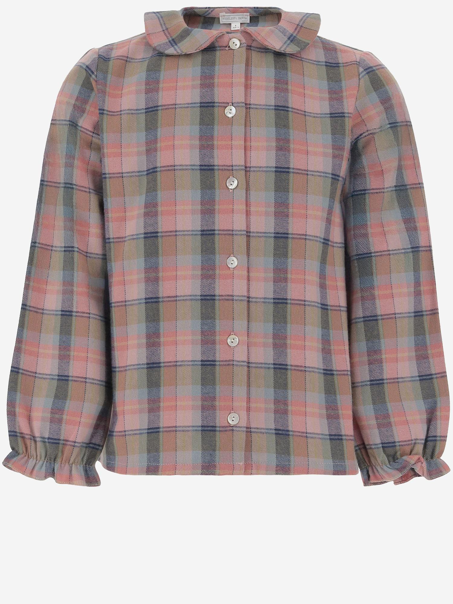 CAMICIA IN COTONE CON MOTIVO A QUADRI DIVA 12 NICOLETTA FANNA KIDS 