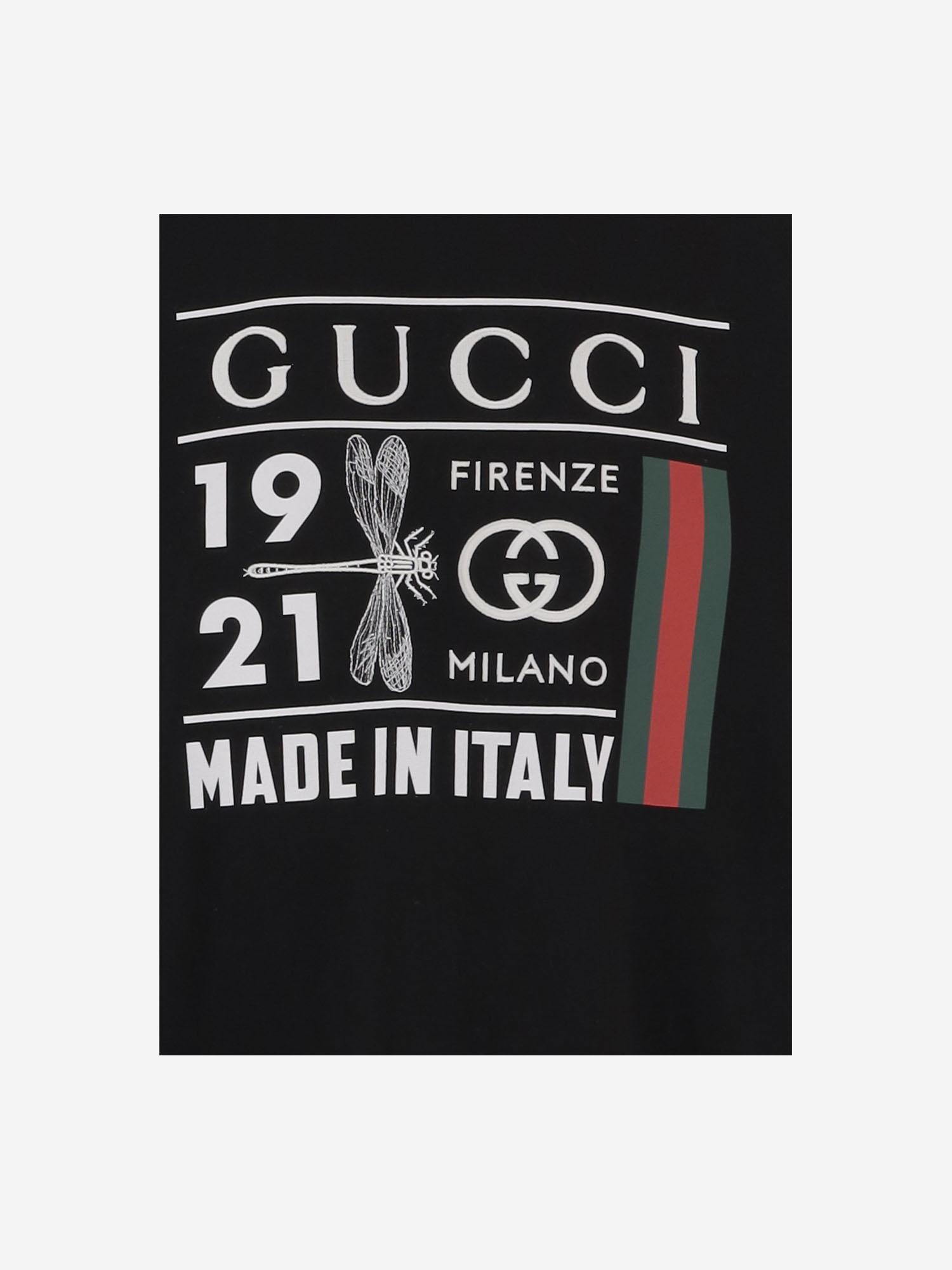 T-SHIRT IN COTONE CON STAMPA 798115 XJHSF1043 GUCCI 