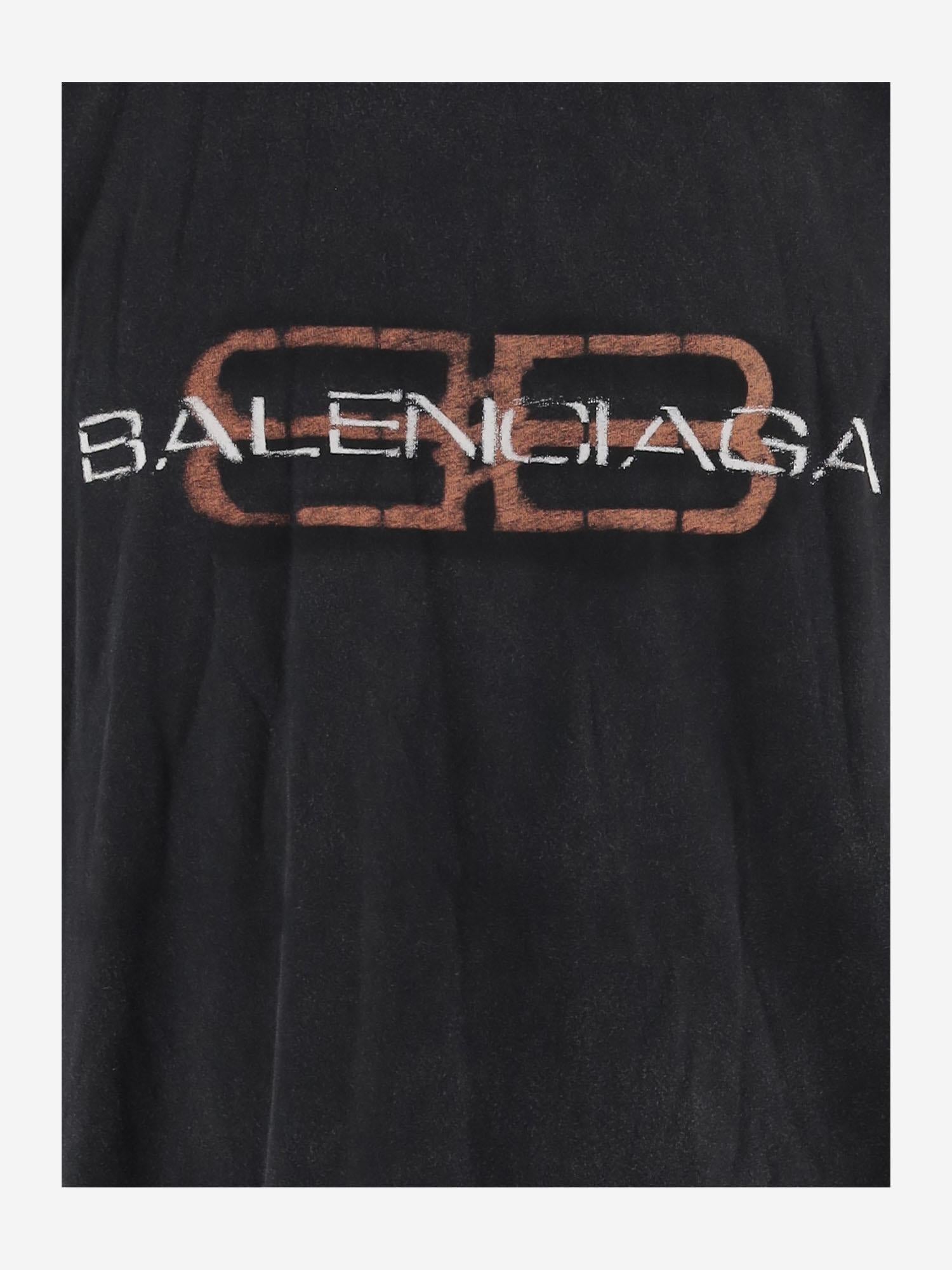 T-SHIRT IN COTONE CON LOGO 764235 TTVD61041 BALENCIAGA 