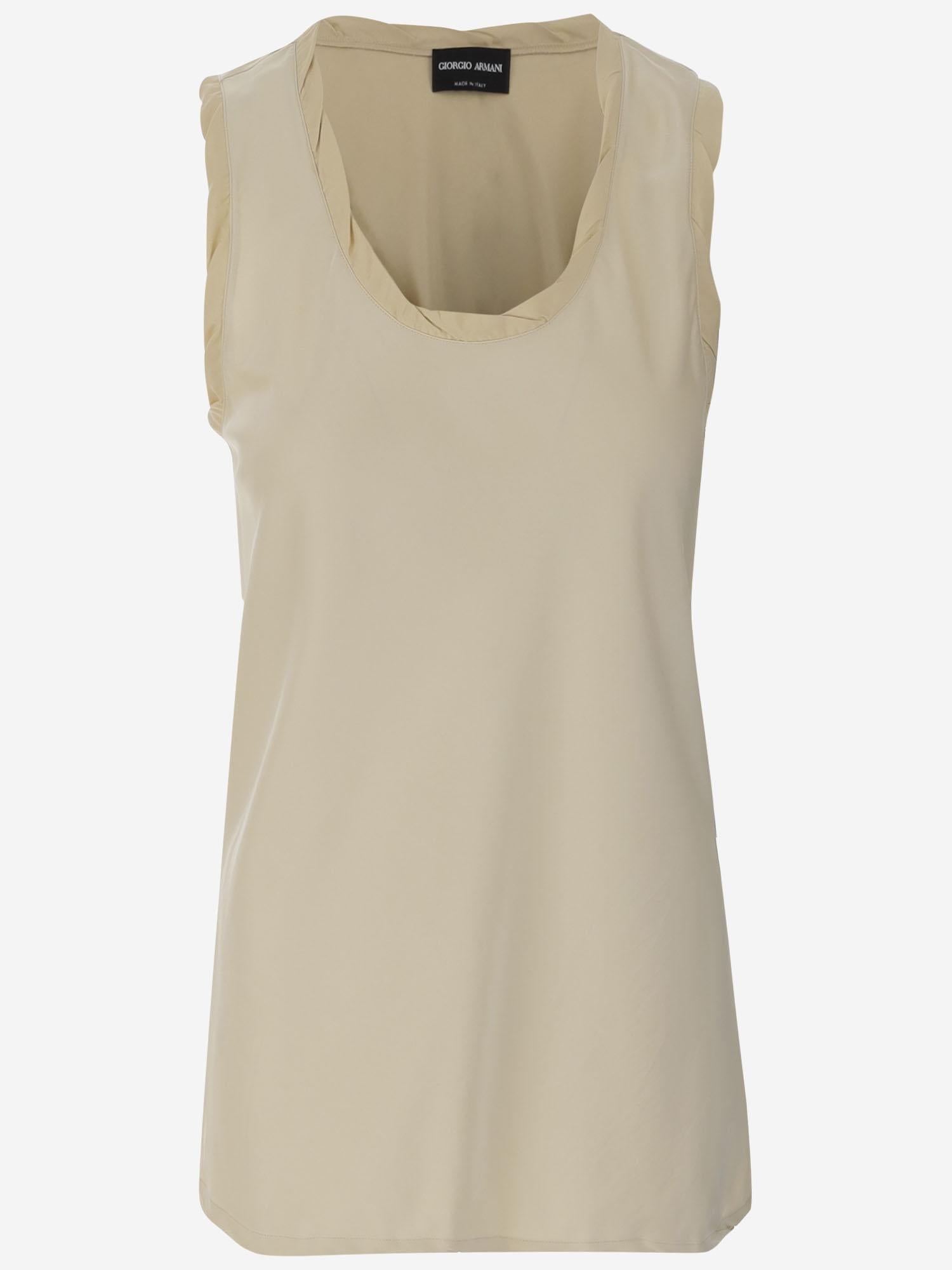 TOP LUNGO IN VISCOSA E SETA GW000873 TE13790U1115 GIORGIO ARMANI 