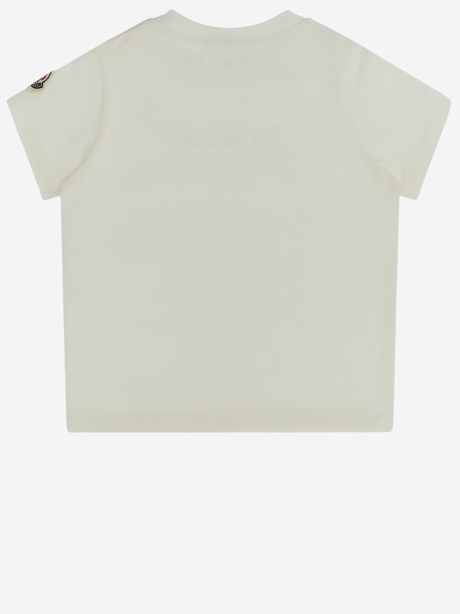 T-SHIRT CON LOGO RICAMATO IN COTONE 8C0001089AUM 034 MONCLER ENFANTS 