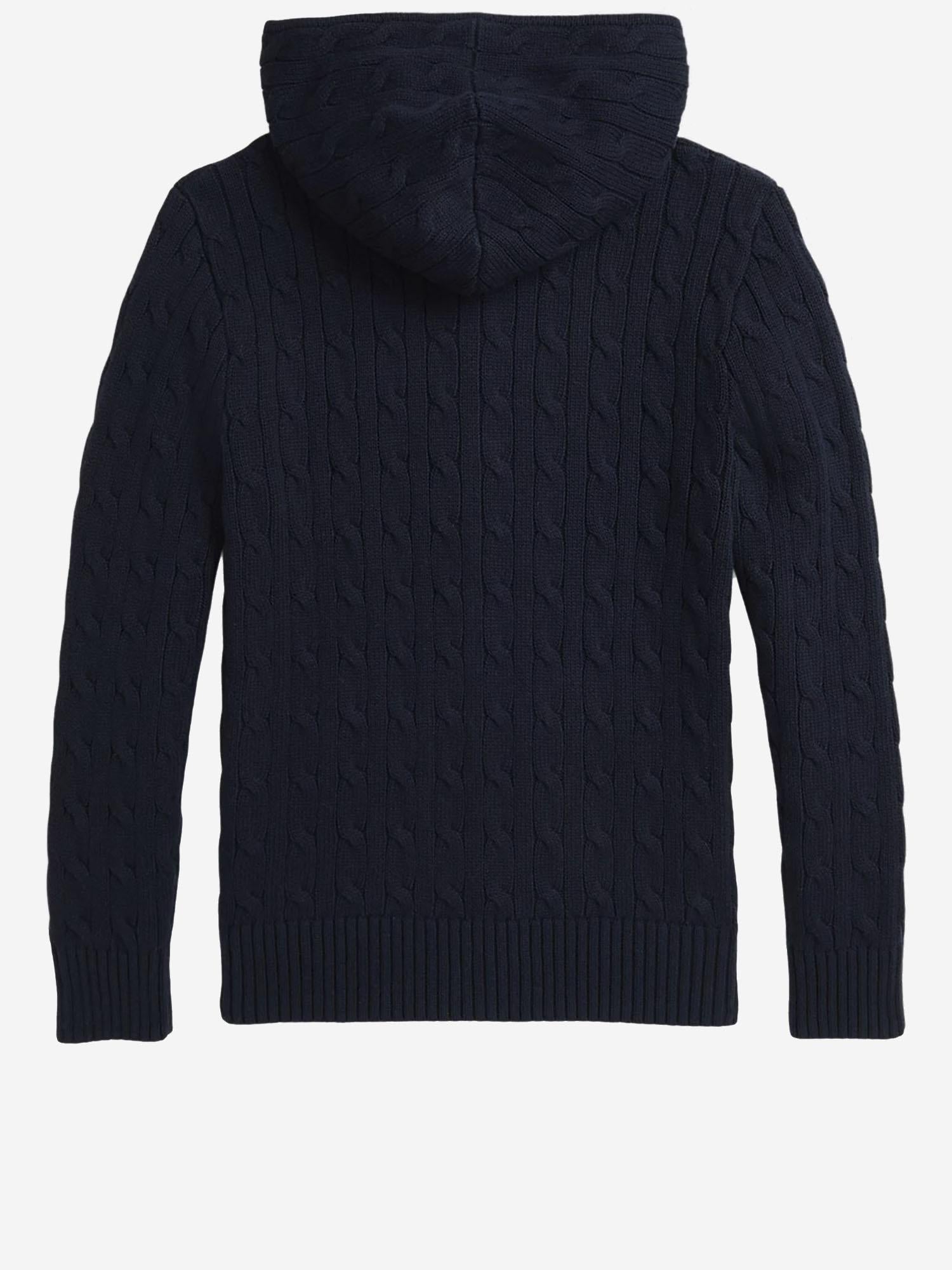 FELPA IN COTONE CON CAPPUCCIO 323951123 001 POLO RALPH LAUREN KIDS 