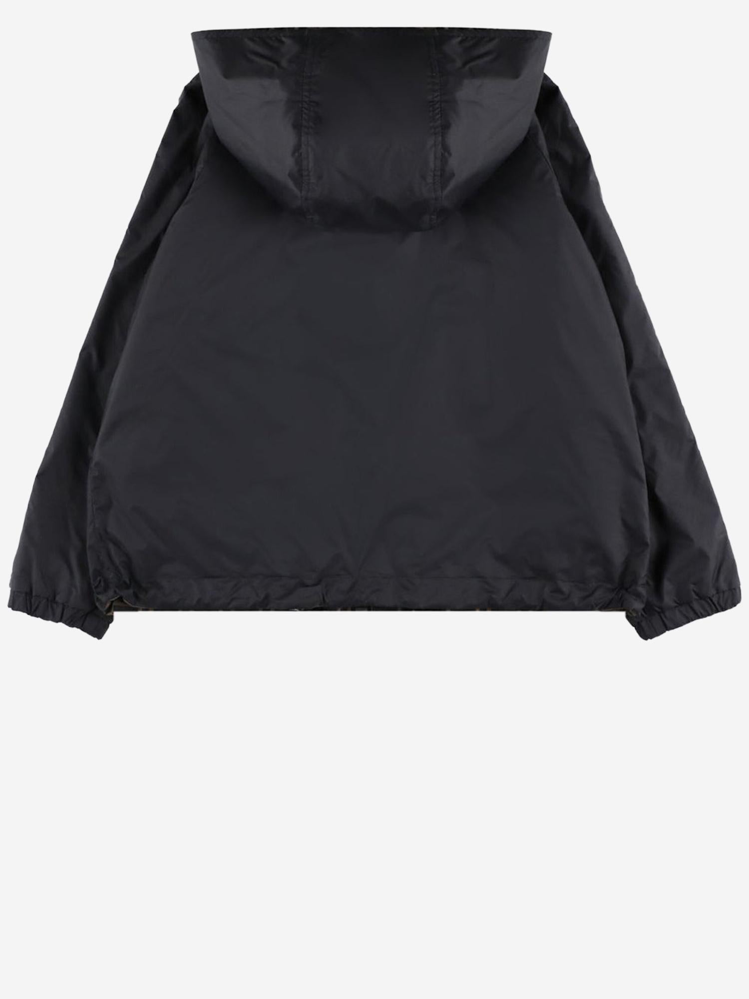 GIACCA REVERSIBILE CON CAPPUCCIO E MOTIVO FF JUA092 AEYCF0QA1 FENDI KIDS 