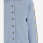 GIACCA VARSITY IN COTONE E CASHMERE W4083JM CLRSKY GUEST IN RESIDENCE 