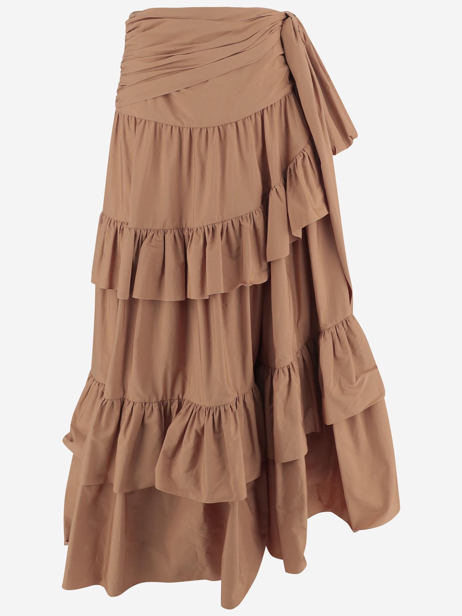 Gonna a balze in popeline di cotone CH26UJU53144 26U CHLOE 