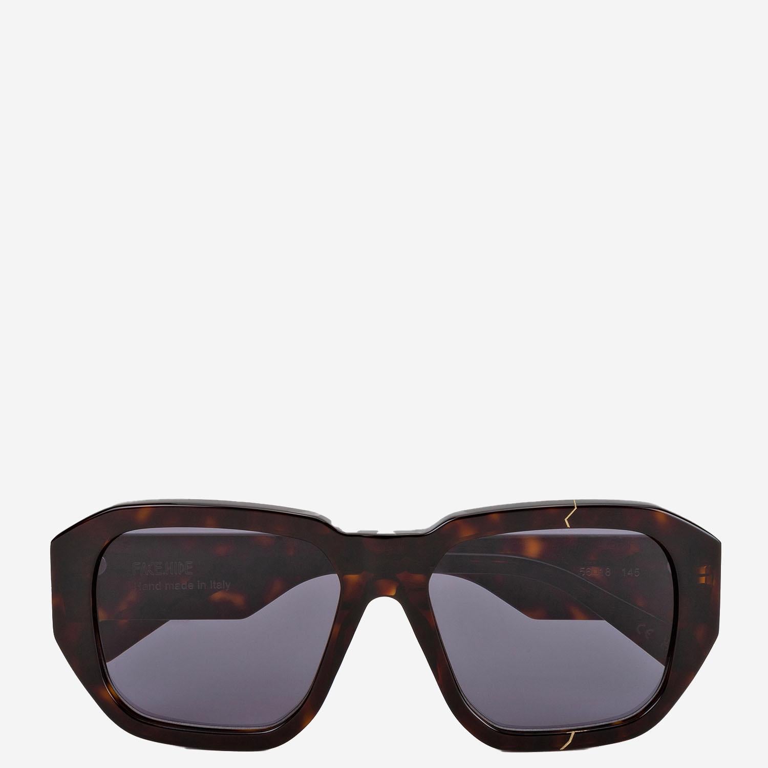 OCCHIALI DA SOLE BROKEN COSMO CON LOGO BROKENCOSMO HAVANASCURO FACE HIDE 