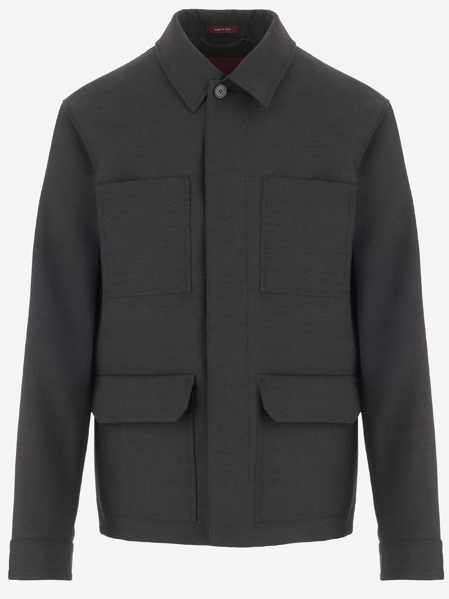 GIACCA IN LANA CON QUATTRO TASCHE 853006 ZAS681076 GUCCI 