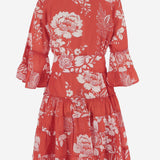 ABITO IN COTONE CON MOTIVO FLOREALE KIMONO 04RED PEPS CANNES 